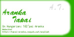 aranka tapai business card